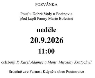 Mše Dobrá Voda Mše Dobrá Voda